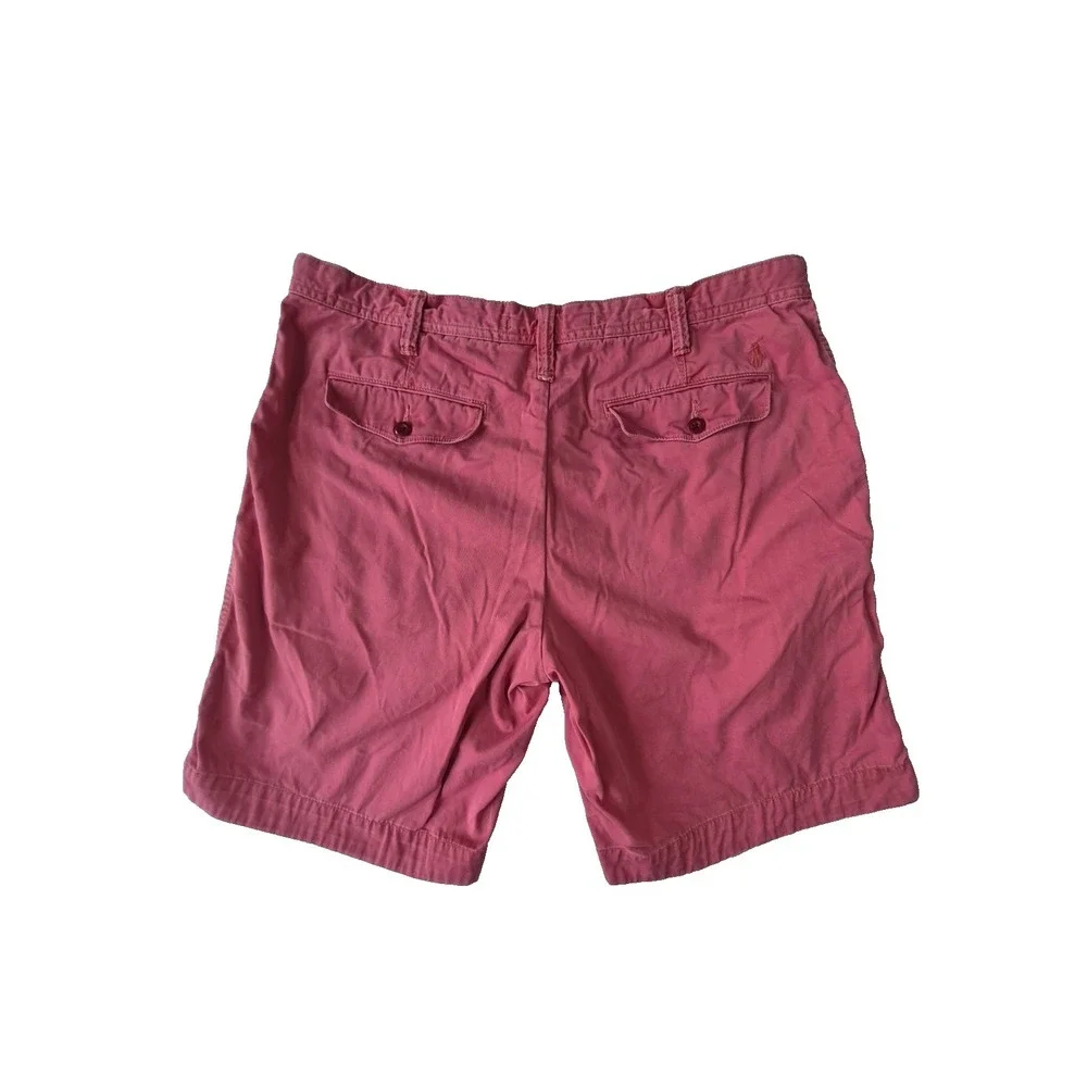 Polo Ralph‎ Lauren Mens Pink Chino Shorts Size 38 Cotton Classic Casual Preppy